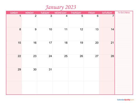 2023 12 Month Calendar Printable